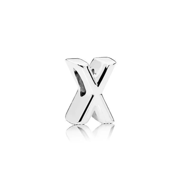 Charm από ασήμι 925 αρχικό γράμμα Χ (C1112)