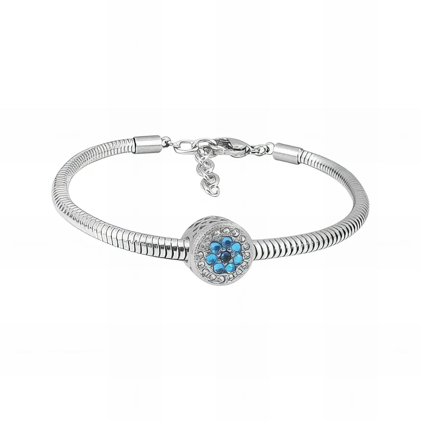Ατσάλινο βραχιόλι με charm (B3258)