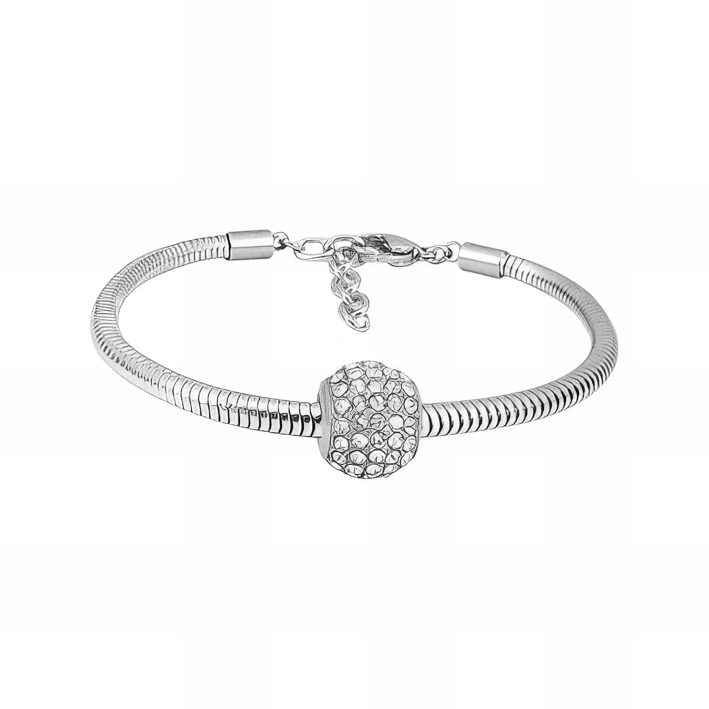 Ατσάλινο βραχιόλι με charm (B3267)