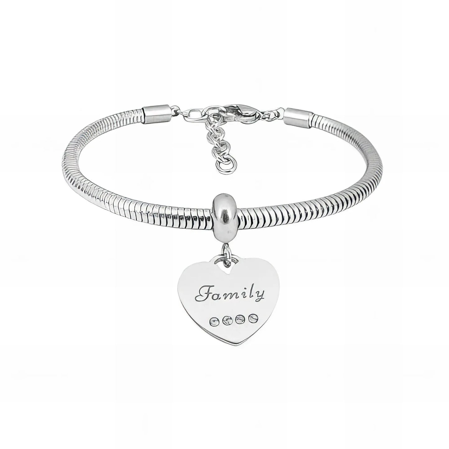 Ατσάλινο βραχιόλι με charm (B3279)
