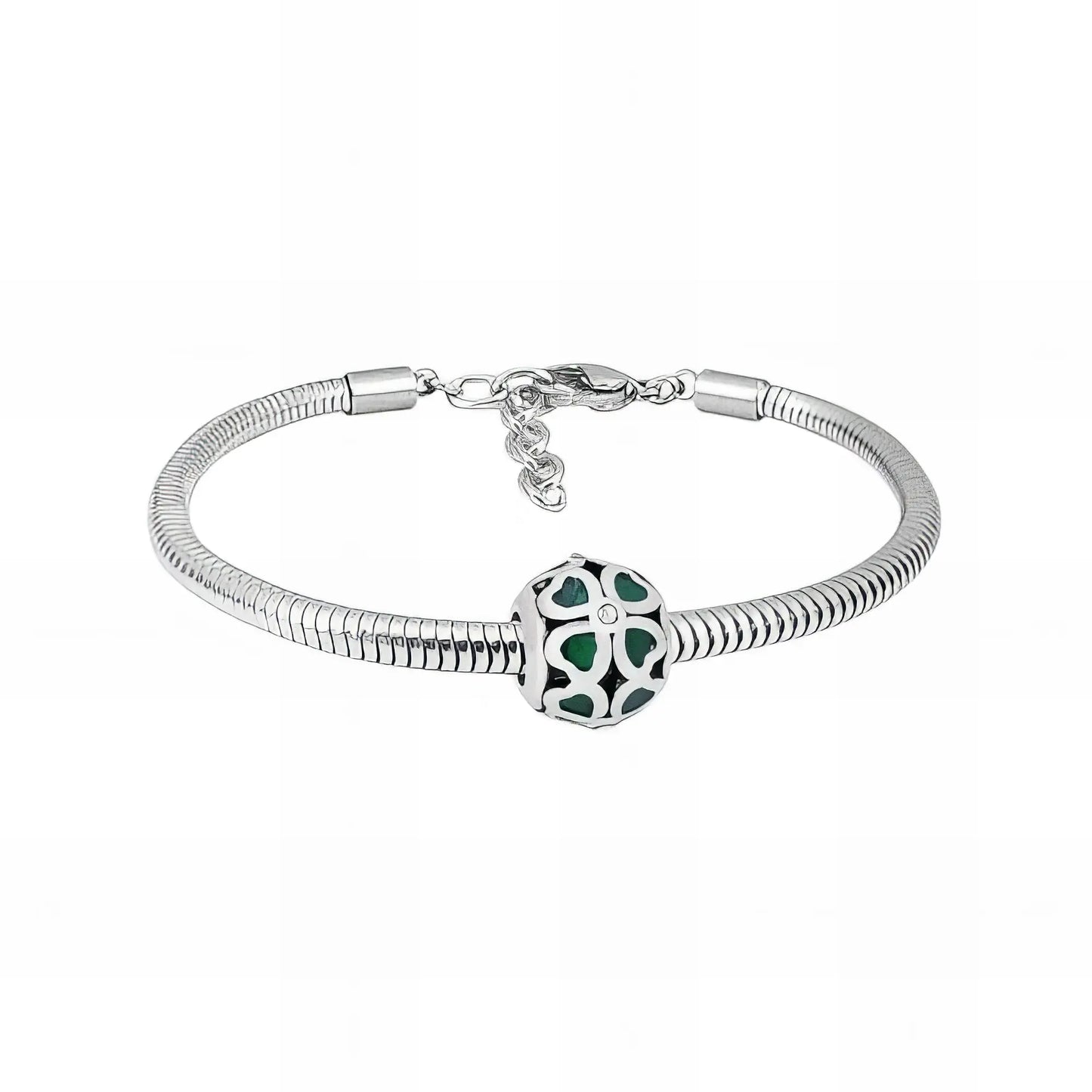Ατσάλινο βραχιόλι με charm (B3293)