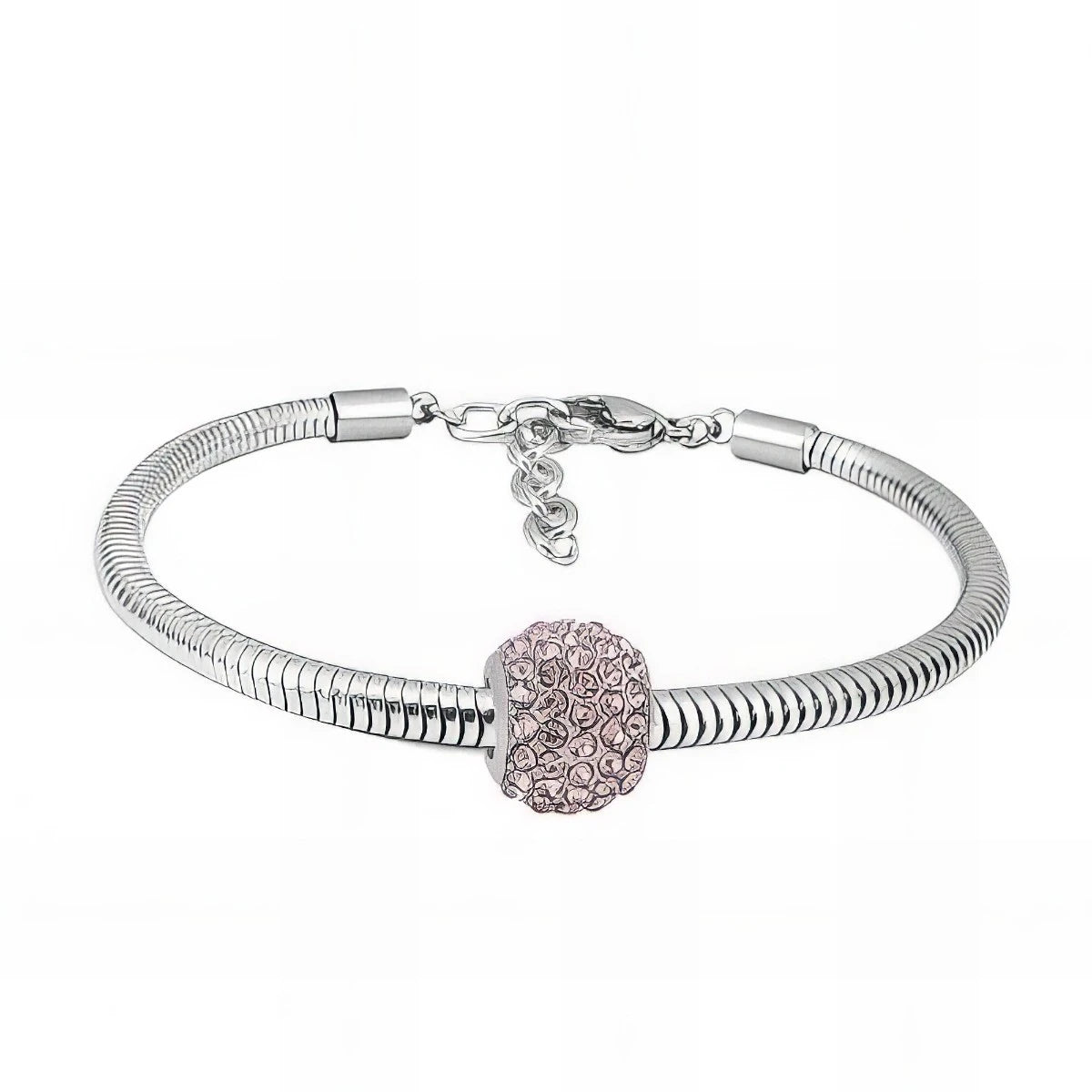 Ατσάλινο βραχιόλι με charm (B3341)