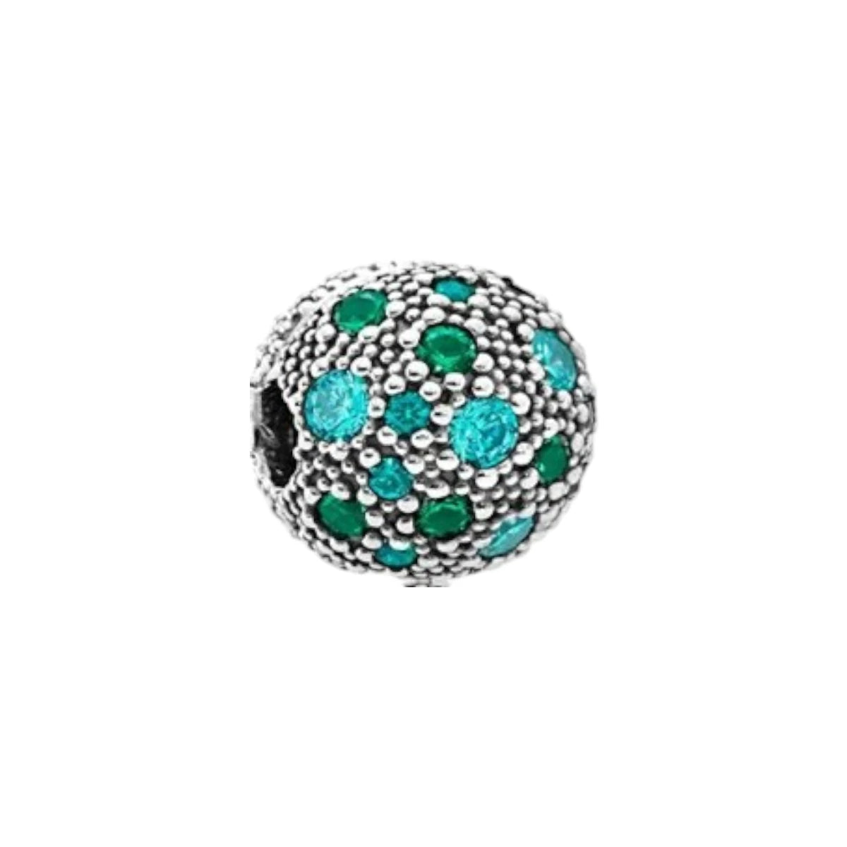 Charm από ασήμι 925 σφαίρα με ζιργκόν (C1092)