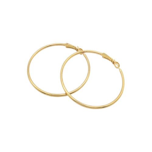 Ατσάλινα Σκουλαρίκια Κρίκοι – Επιχρυσωμένοι 3 εκ.