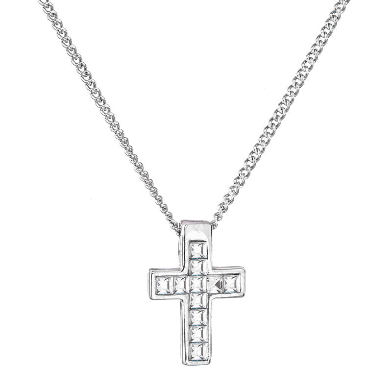 Σταυρός από ορείχαλκο 2cm με κρύσταλλα Swarovski (F1120)