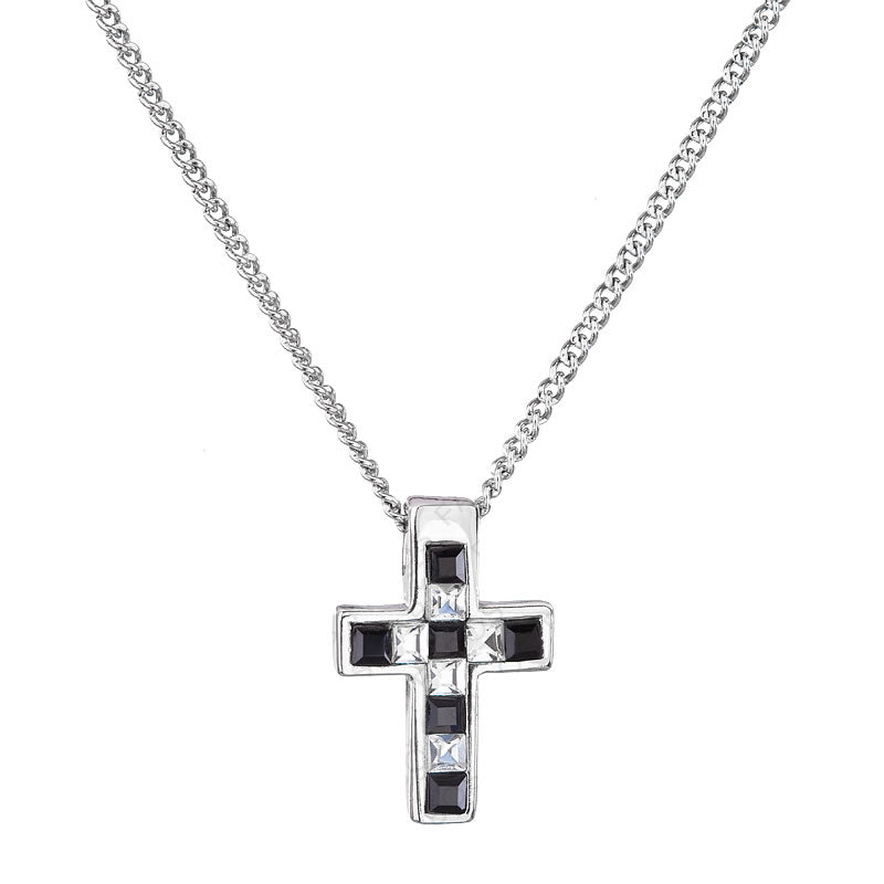 Σταυρός από ορείχαλκο 2cm με κρύσταλλα Swarovski (F1121)