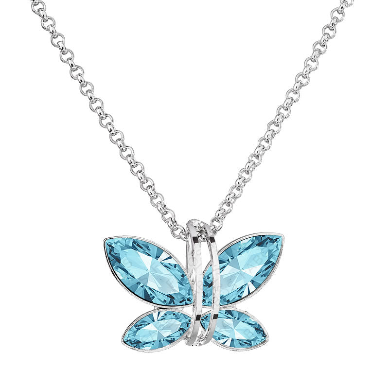 Χειροποίητο κολιέ πεταλούδα από κρύσταλλο swarovski (F1126)