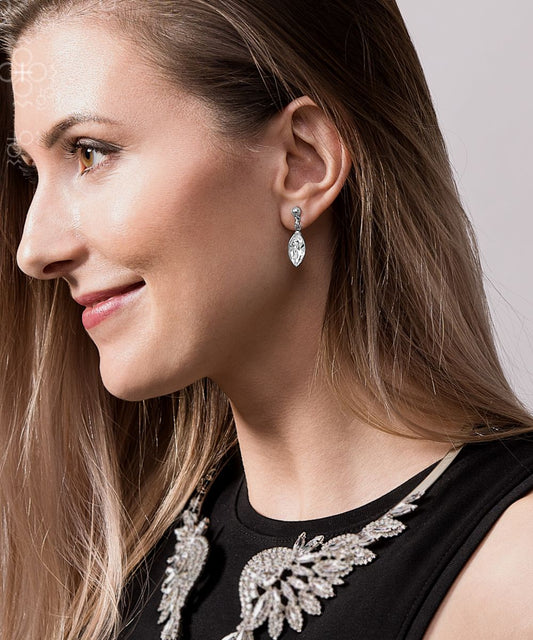 Κρεμαστά Σκουλαρίκια με Κρύσταλλα Swarovski (F1137)