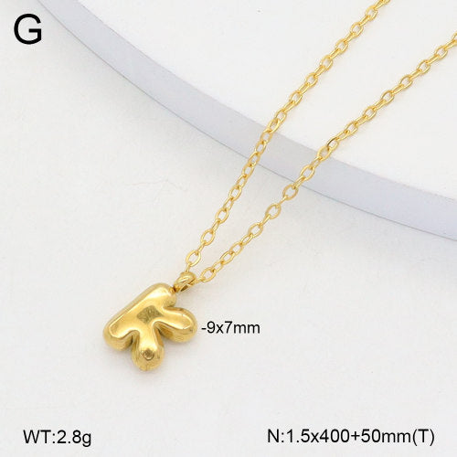 Ατσάλινο Κολιέ Γράμμα K Χρυσό (N3335)