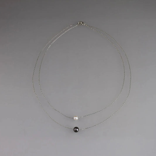 Ασημένιο 925 Κολιέ με Μαργαριτάρια Γλυκού Νερού (PN021) - charmy.gr