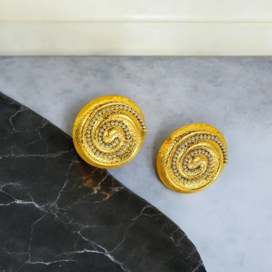 Ατσάλινα καρφωτά σκουλαρίκια με ζιργκόν 2.6cm (E1518) - charmy.gr