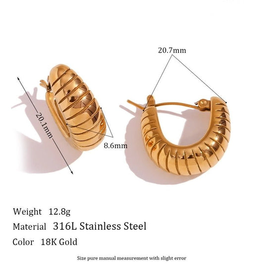 Ατσάλινα σκουλαρίκια κρίκοι 2cm (E1385)