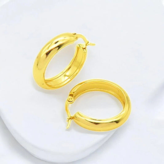 Ατσάλινα Σκουλαρίκια Κρίκοι - Διάμετρος 2.5cm (E3117 - 1) - charmy.gr