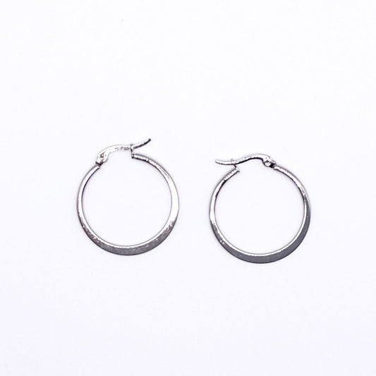 Aτσάλινα σκουλαρίκια κρίκοι μικροί 2 εκ (E1240) - earrings - charmy.gr