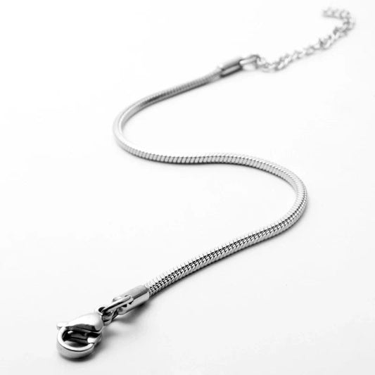 Ατσάλινο βραχιόλι με αλυσίδα φίδι 20cm (B1690) - charmy.gr