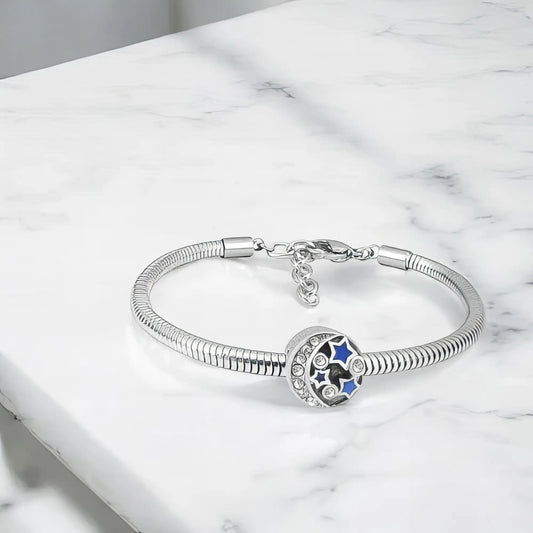 Ατσάλινο βραχιόλι με charm (B3250) - charmy.gr