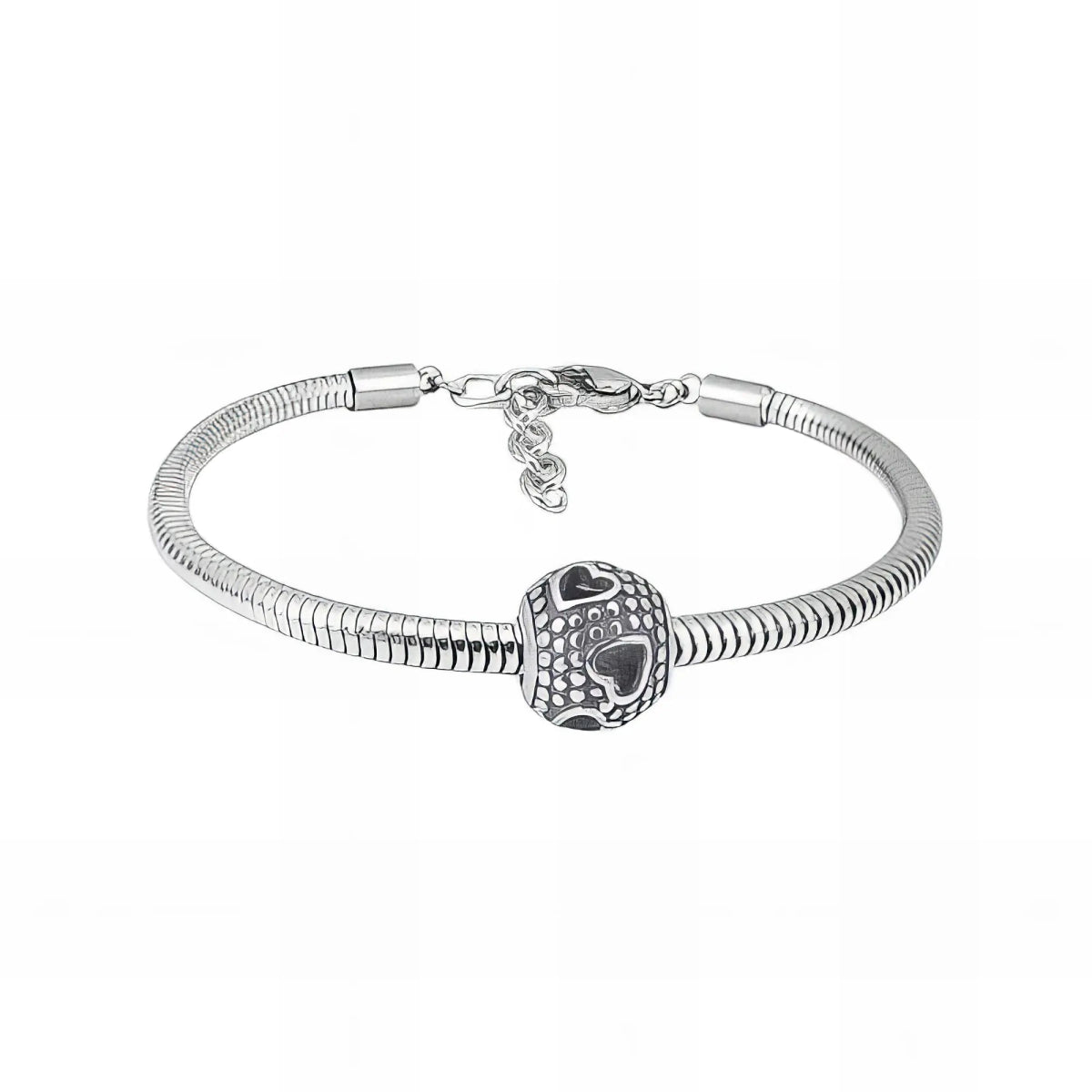 Ατσάλινο βραχιόλι με charm (B3271) - charmy.gr