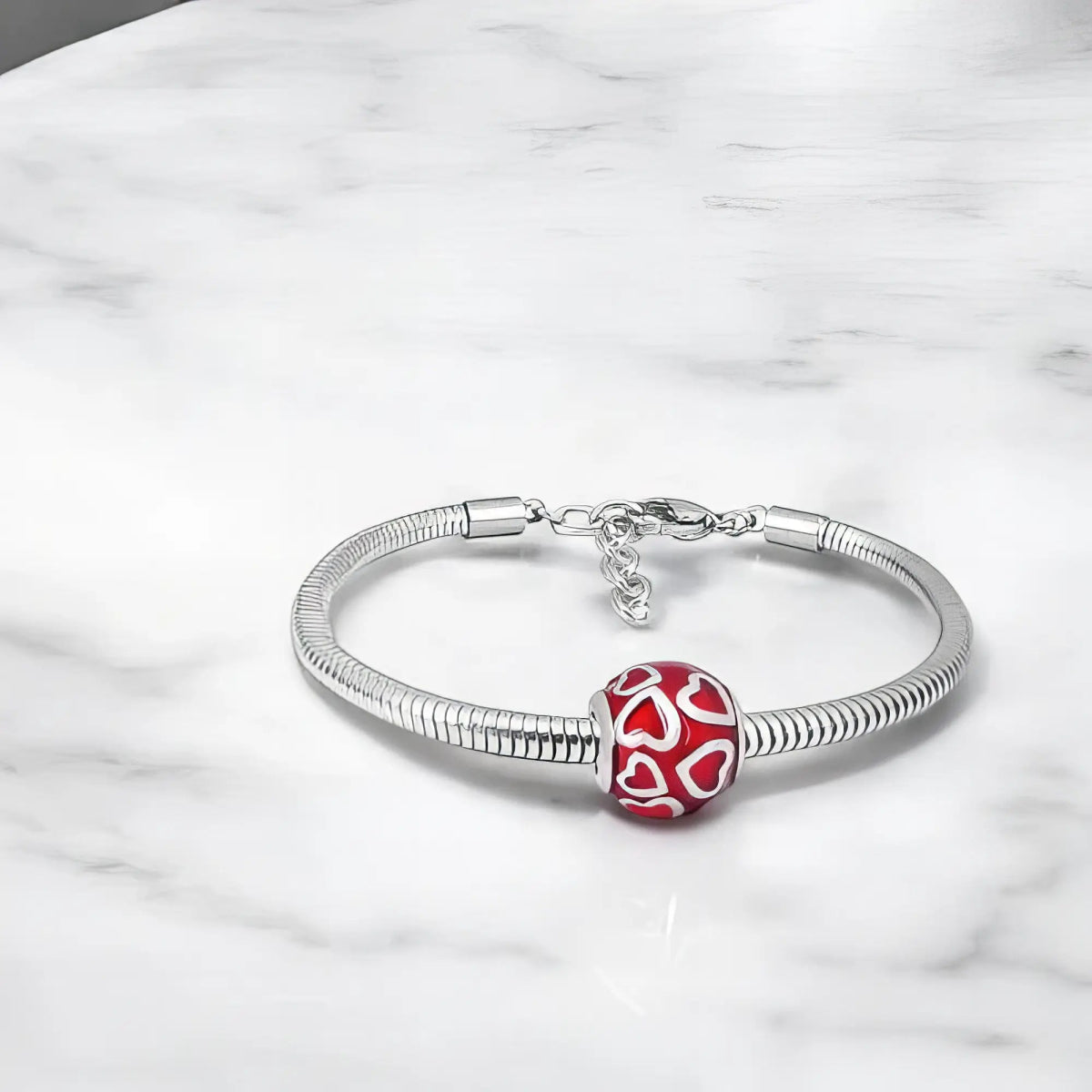 Ατσάλινο βραχιόλι με charm (B3286) - charmy.gr