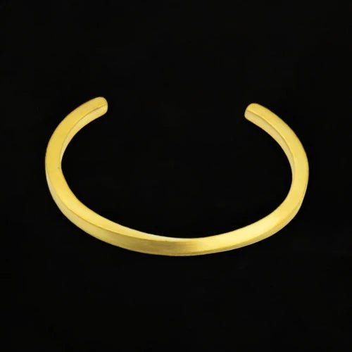 Ατσάλινο βραχιόλι χειροπέδα επιχρυσωμένο 18k (B3311) - charmy.gr