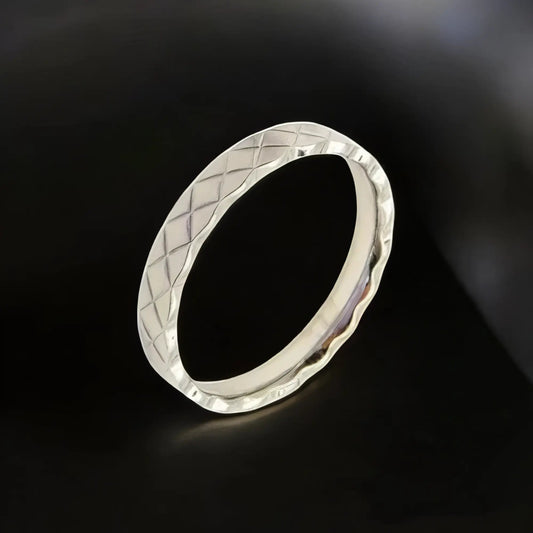 Ατσάλινο δαχτυλίδι βεράκι χρώμα ασημί (R3027) - charmy.gr