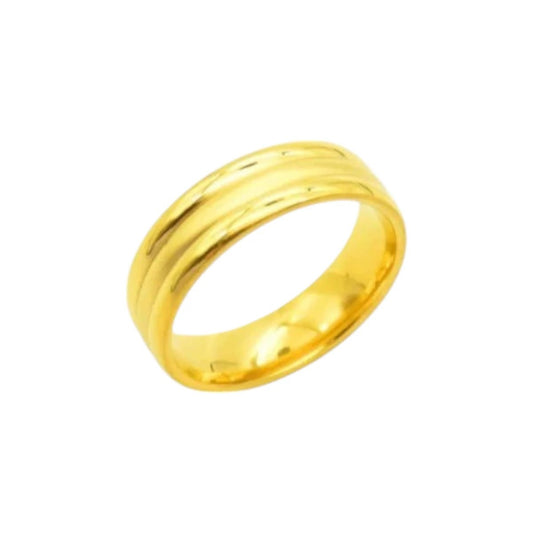 Ατσάλινο δαχτυλίδι επιχρυσωμένο (R3036) - charmy.gr