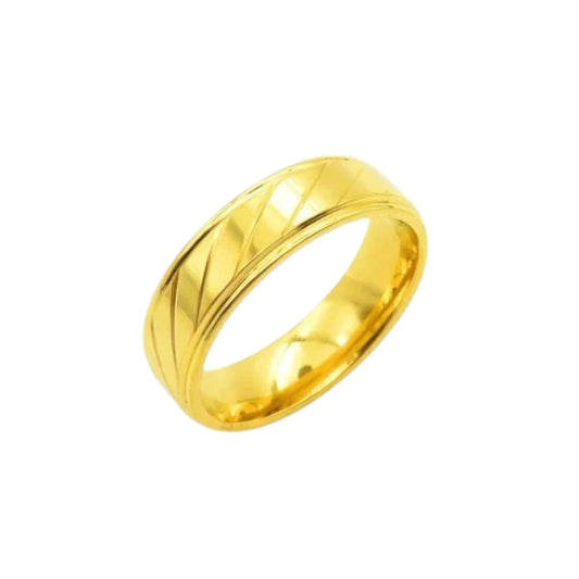 Ατσάλινο δαχτυλίδι επιχρυσωμένο (R3039) - charmy.gr