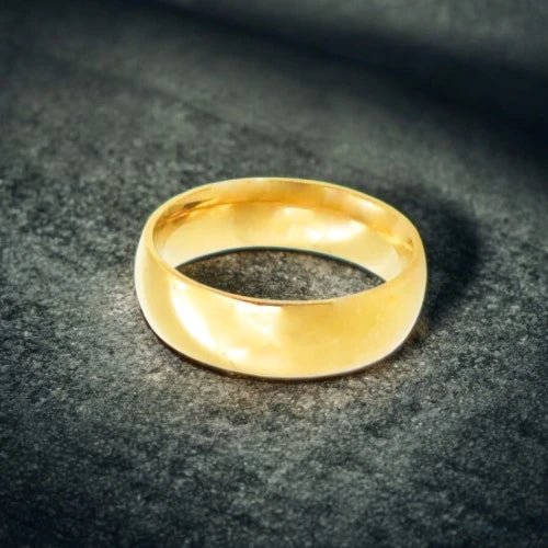 Ατσάλινο δαχτυλίδι επιχρυσωμένο (R3068) - charmy.gr