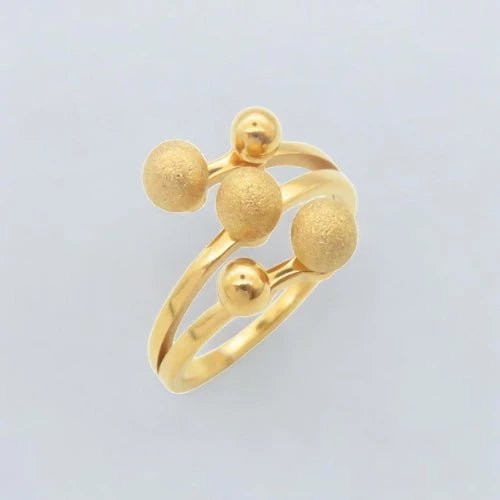 Ατσάλινο δαχτυλίδι επιχρυσωμένο (R3093) - charmy.gr