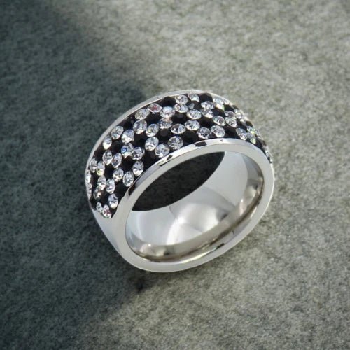 Ατσάλινο δαχτυλίδι με ζιργκόν (R3117) - charmy.gr