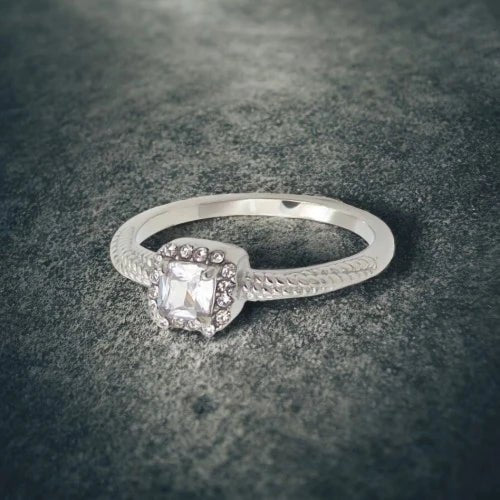 Ατσάλινο δαχτυλίδι ροζέτα (R3078) - charmy.gr