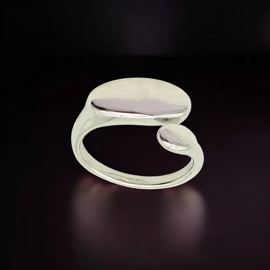 Ατσάλινο δαχτυλίδι χρώμα ασημί (R3019) - charmy.gr