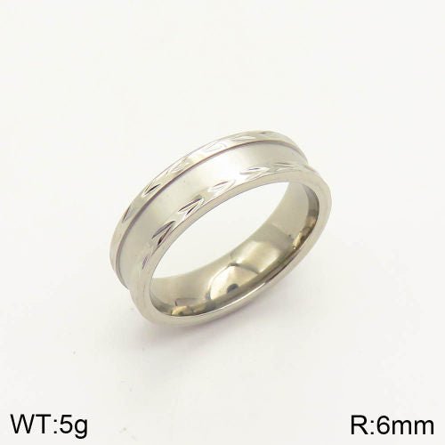 Ατσάλινο δαχτυλίδι χρώμα ασημί (R3031) - charmy.gr