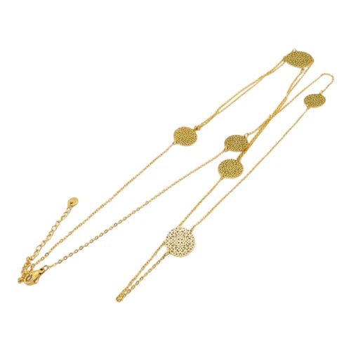 Ατσάλινο κολιέ μακρύ 100cm επιχρυσωμένο (N3057) - charmy.gr