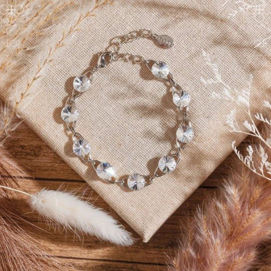 Βραχιόλι από ορείχαλκο με κρύσταλλα Swarovski (F1105) - charmy.gr