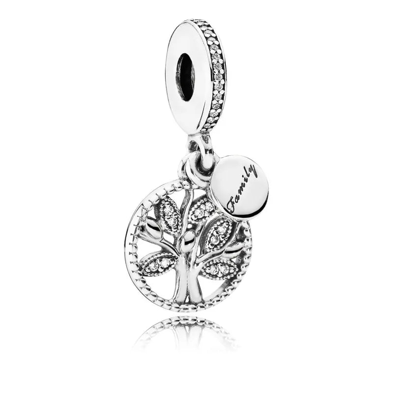 Charm από ασήμι 925 δέντρο ζωής με ζιργκόν (C1366)