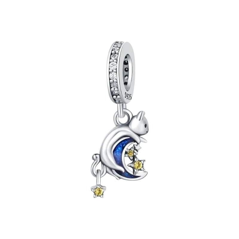 Charm από ασήμι 925 γάτα (C1216) - charmy.gr