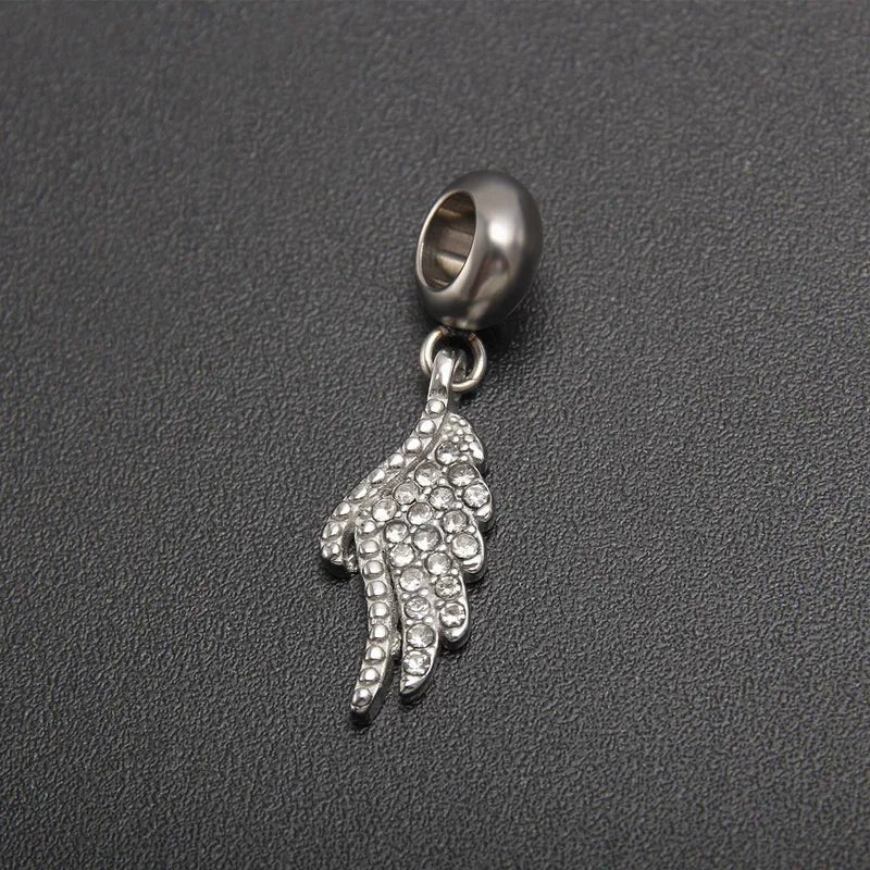 Charm από ατσάλι φτερό (C3033) - charmy.gr