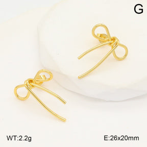 Σκουλαρίκια ατσάλι χρυσά φιόγκος 2.6x2cm (E3389)