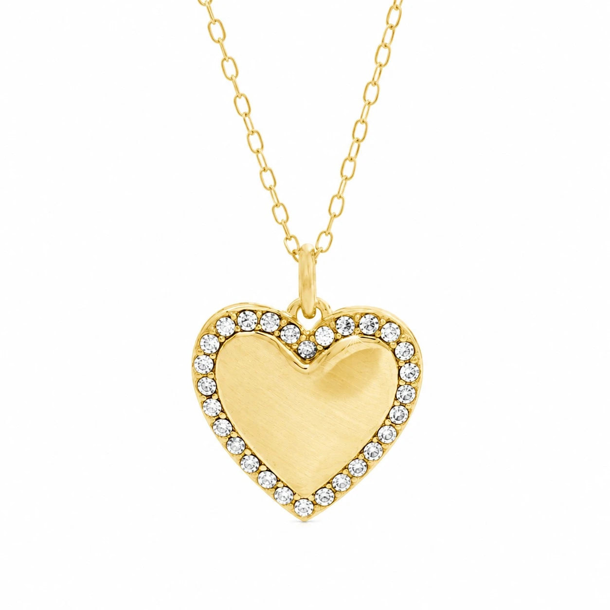 Ασημένιο κολιέ 925 καρδιά με κρύσταλλα Swarovski (J1053)
