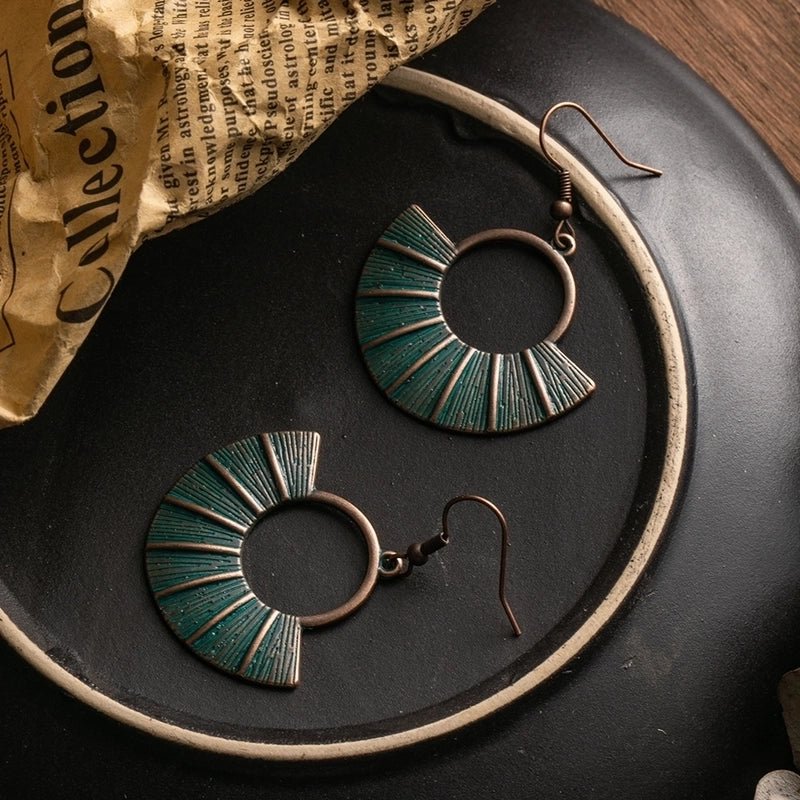 Κρεμαστά σκουλαρίκια boho 7.5cm (E1389)