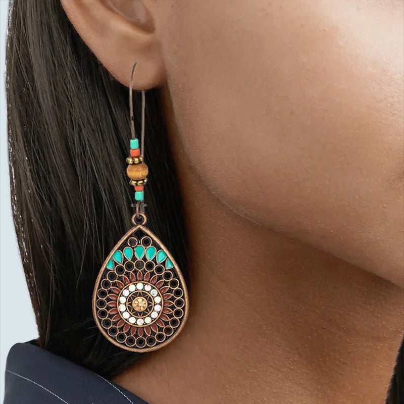 Κρεμαστά σκουλαρίκια boho 7cm (E1384)
