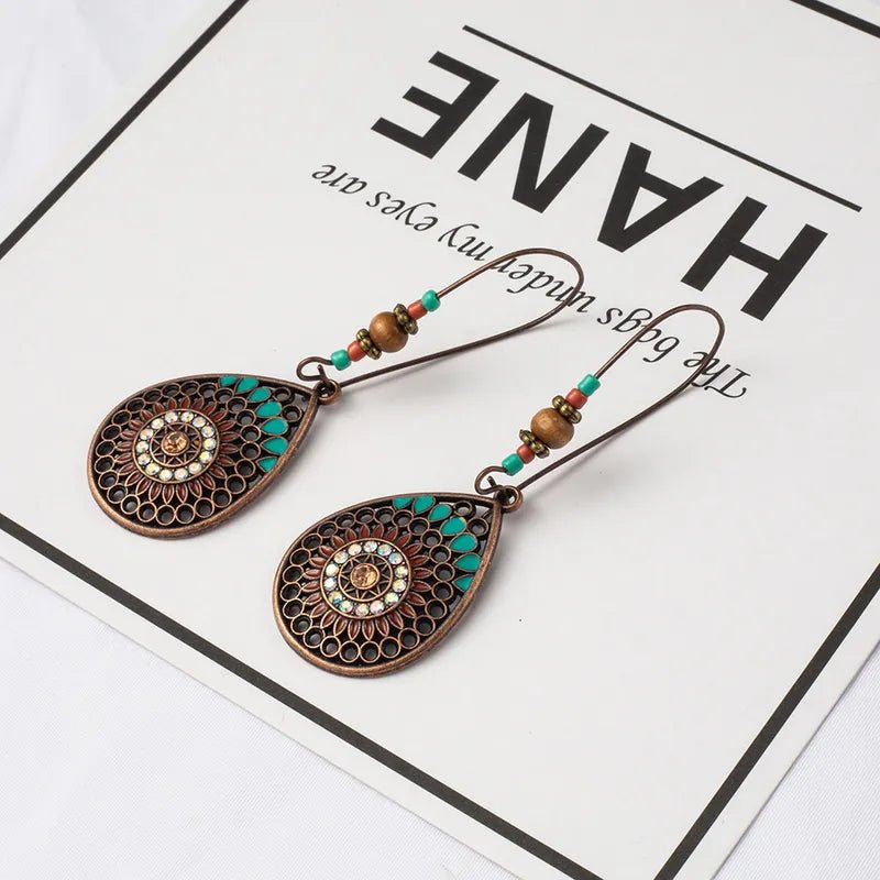 Κρεμαστά σκουλαρίκια boho 7cm (E1384)