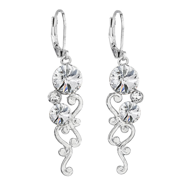 Σκουλαρίκια κρεμαστά με κρύσταλλα swarovski 4.5cm (F1051)