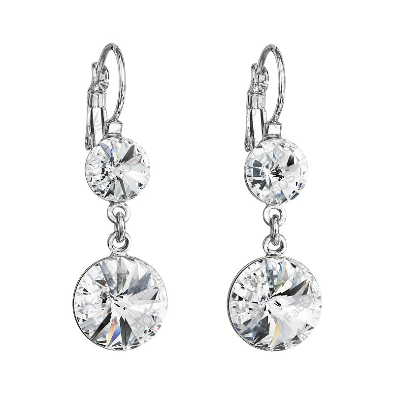 Σκουλαρίκια κρεμαστά με κρύσταλλο swarovski 4cm (F1048)