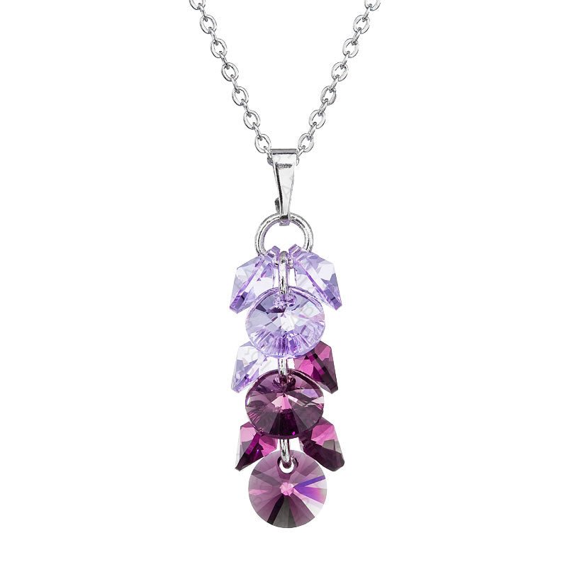 Χειροποίητο κολιέ με πολλαπλά κρύσταλλα swarovski (F1035) - charmy.gr