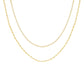 Αλυσίδα λαιμού ατσάλινη διπλή επιχρυσωμένη (N1419) - necklace - charmy.gr