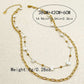 Γυναικεία αλυσίδα λαιμού ατσάλινη διπλή με καρδιές επιχρυσωμένη (N1448)  - necklace - charmy.gr