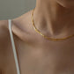 Γυναικεία αλυσίδα λαιμού ατσάλινη τετραπλή επιχρυσωμένη (N1430) - necklace - charmy.gr