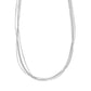 Αλυσίδα λαιμού ατσάλινη τετραπλή χρώμα ασημί (N1343) - necklace - charmy.gr