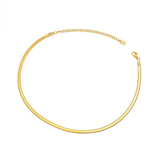 Κολιέ τσόκερ χρώμα χρυσό από ατσάλι (N1036) - Necklaces - charmy.gr